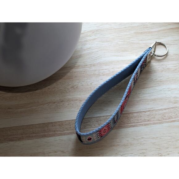 Aztec Keychain Wristlet Fabric Key FOB Gift Diamond Tribal XO Western Cowboy - Picture 4 of 9